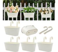 Pots de fleurs suspendus Noir Métal-Fer 27,9 cm Set de 3 pour intérieur & extérieur