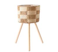 Pots de fleurs tissés à la main pour intérieur et extérieur, plante en rotin avec pieds, panier de jardinière décoratif pour la maison, étagère de jardin pour la maison, fleurs à cordes