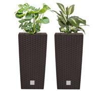Pots De Fleurs - Umbra - Lot De 2 - 40x40x75 Cm - Insert 37 L - Résistant Aux Intempéries Multicolore