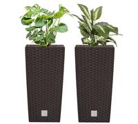 Pots De Fleurs - Umbra - Lot De 2 - 40x40x75 Cm - Insert 37 L - Résistant Aux Intempéries Multicolore