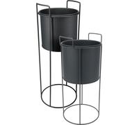 Pots en métal IDEM, 2 pièces noir