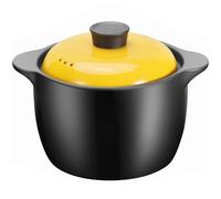 Pots en Terre Cuite pour la Cuisson, Petites casseroles en cuivre, cocottes en TS en Terre Cuite résistantes à la Chaleur avec Couvercle, Pots en Terre Cuite pour ragoût (2,4 L / 2,2 pintes)