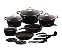 Set de Casseroles en Granit Berlinger Haus BH-6129 Noir 8 Pièces