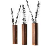 Pots suspendus - Pots suspendus modernes en bois pour la chambre à coucher et la salle de bains. Accessoires de décoration polyvalents en bois pour fleurs séchées et gazon artificiel (noyer, lot de 3)