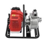 POTYYH Pompe à eau à essence avec moteur 2 temps, pompe de jardin avec filtre - 1,25 kW, 135 l/min, hauteur de refoulement 30 m, raccord de 25 mm, pour arrosage du jardin et transfert d'eau