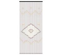 POTYYH Rideau de porte en bois à perles - Style rétro - Rideau anti-mouches anti-insectes - Rideau à fils - Séparateur de pièce - Décoration pour porte, armoires, fenêtre - 208 x 90 cm