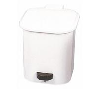 Poubelle 1 seau - plastique blanc GILAC