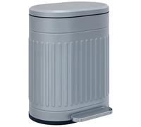 Poubelle - 20 litres - Système de fermeture en douceur - Seau intérieur amovible - Métal/Plastique - 36,5 x 45 cm - Gris