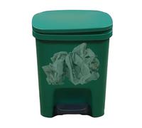 Poubelle - 24,5x24x30cm Solution De Déchets De Cuisine Au Design Rectangulaire | Poubelle En PP Avec Système De Pédale À Fermeture Douce, Pour Salle De Bain, Réduction Des Odeurs, Conteneur Dome