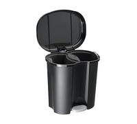 Poubelle 2x 10l pour la séparation des déchets avec couvercle et pédale
