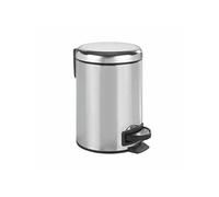 Wenko Poubelle cosmétique Leman à pédale inox brillant 3 L Anti-trace avec support à sacs intégré