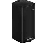 Poubelle 30 Litres Avec Seau Intérieur, Soft-Close Et Ouverture Verrouillable, Noir D'encre Songmics