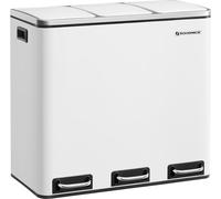 Poubelle 3in1 3x18L Blanc Séparation des déchets Moderne