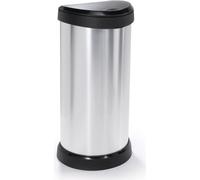 Poubelle 40 L 34 X 28 Xx H68 Cm Argent-noir - Deco Bin - Curver