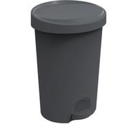 EDA – Poubelle à pédale Stepy – 45 L – Plastique – Gris anthracite