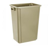 Poubelle 60 Litres en polypropylène beige, SLIM