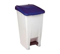 Rossignol Poubelle 60 litres rectangulaire à pédale bleue