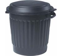 Poubelle 80L noire avec couvercle EDA - 15981