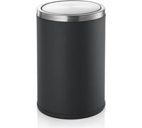 Poubelle 9 L noir époxy métal