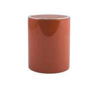 MSV Salle de bains Série "ASPEN" Poubelle de toilette design Poubelle à pédale Poubelle à couvercle basculant 6 litres (ØxH) : env. 18,5 x 26 cm Terracotta Rouge