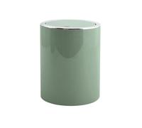 MSV Salle de bains Série "ASPEN" Poubelle de toilette design Poubelle à pédale Poubelle à couvercle basculant 6 litres (ØxH) : env. 18,5 x 26 cm Vert Basil