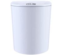 Poubelle à capteur 3/5 L, petite poubelle pour salle de bains, chambre, salon, cuisine, blanche 5 L