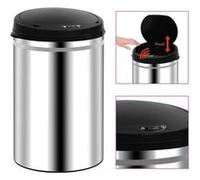 vidaXL Poubelle automatique à capteur 30 L inox argenté