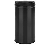 Poubelle à capteur automatique 60 L Acier au carbone Noir