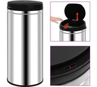 Poubelle à capteur automatique 80 L Acier inoxydable