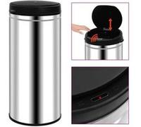 vidaXL Poubelle automatique à capteur 80 L inox