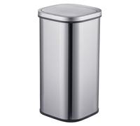 Poubelle à capteur de 30 litres, en acier inoxydable, avec couvercle automatique, couleur argent