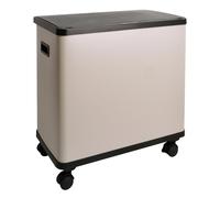 Poubelle à capteur SVITA SR3X18 54L 3 compartiments système de tri sélectif acier taupe