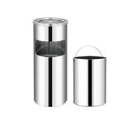 vidaXL Poubelle avec cendrier Hotel 30 L inox