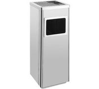vidaXL Poubelle avec cendrier Hotel 36 L inox