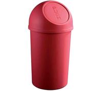 poubelle à clapet, 45 litres, noire, ronde, en PP