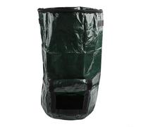 Poubelle à compost d'extérieur avec couvercle, sac de compost de jardin réutilisable en polyéthylène pour le recyclage des restes de nourriture et l'élimination des débris de cour, récipient à déchets