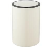 Poubelle à couvercle basculant Inca crème/noir, 5L
