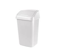 Poubelle à couvercle basculant style moderne 25 litres - Blanc