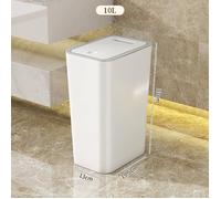 Poubelle à couvercle poussoir, 10 L (blanche)