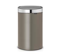 Poubelle à couvercle tactile TOUCH BIN NEW 40 l, platine / argent, Brabantia