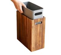 Poubelle à Déchets en Bois Corbeille à Déchets Étroite et Bac de Recyclage | Poubelle décorative avec une poignée Pour Dortoir Garde-Manger Buanderie Cuisine Maison Atelie