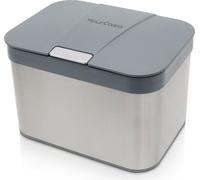 Poubelle à déchets organiques YourCasa® pour la cuisine, en acier inoxydable - 4,3 L - pour la cuisine, gris