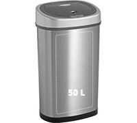 Poubelle à griffes de 50 litres, gris argenté, 42 x 29,3 x 72,2 cm