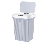 Poubelle à Induction Intelligente 16l en Plastique, Chargement USB | Batterie Lithium Intégrée 1800mah, Fermeture Automatique, Usage Maison Salon la Cuisine, Couvercle Couleur Aléatoire