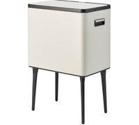 Poubelle automatique, 35 l, métallique - blanche