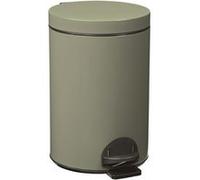 Poubelle à pedale 14l gris ciment Rossignol 90194 gris/vert G
