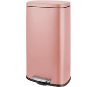 Poubelle à pédale 30 l - Poubelle de cuisine - Inox - Soft-Close - Rectangulaire - Rouge
