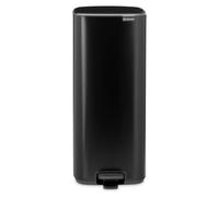 Poubelle à Pédale 30l Noire Mat Design élégant, Hygiène Sans Contact, Grande Capacité - Brabantia International Bv