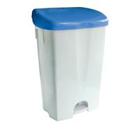 Poubelle à pédale 50 L bleue