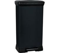 CURVER DECO BIN 50L Poubelle a pédale 39 x 29 x 73 cm noir 02162-929